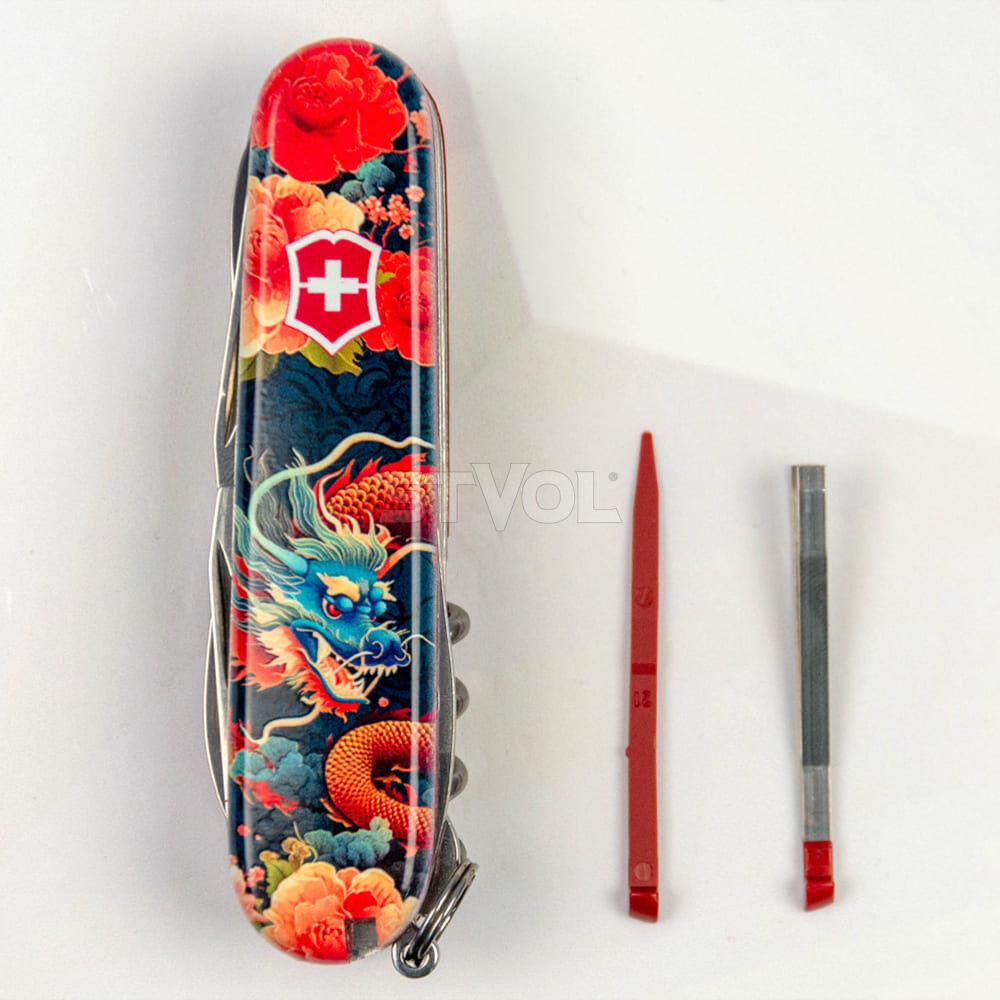Нож Victorinox Swiss Army Huntsman Zodiac Китайский дракон Фото 4