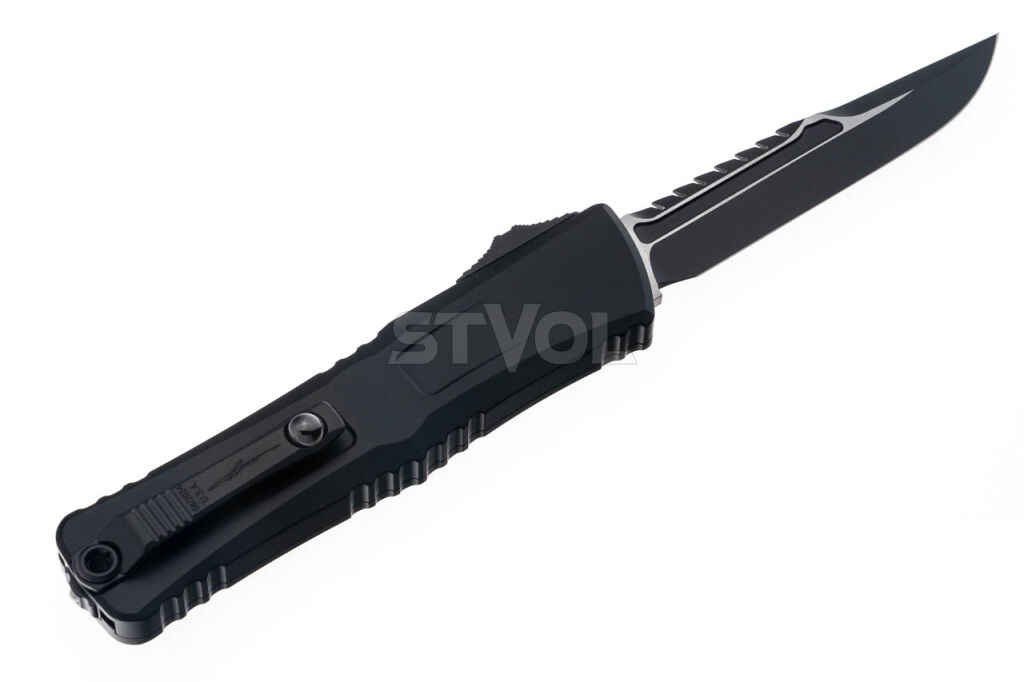 Ніж Microtech Combat Troodon Gen III OTF Iinterceptor Signature tactical, чорний фото 2