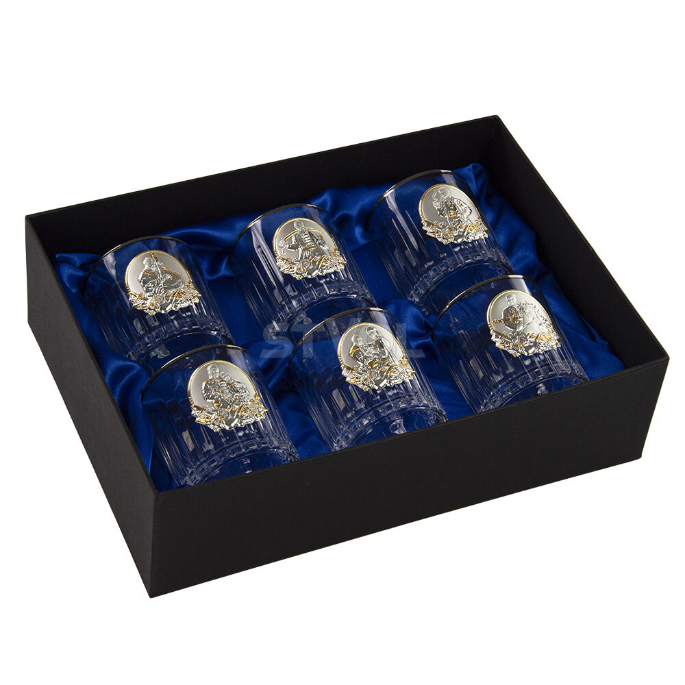 Сет хрустальных стаканов Boss Crystal "Козаки GOLD"