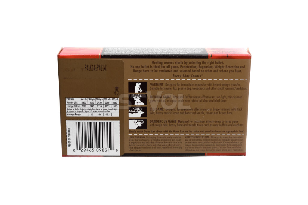 Патрон нарезной Federal Vital-Shok, 30-06, 165GR (10,69 г),Nosler BALLISTIC TIP Фото 5