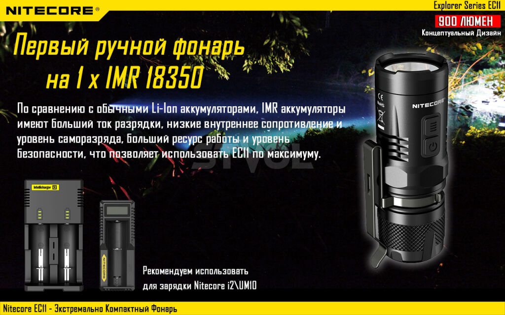 Фонарь Nitecore EC11 Фото 3