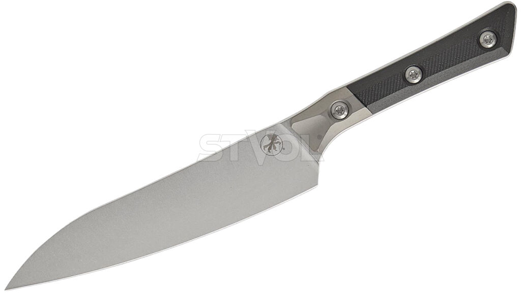 Універсальний кухонний ніж Microtech Utility 6" Black G-10 з больстером фото