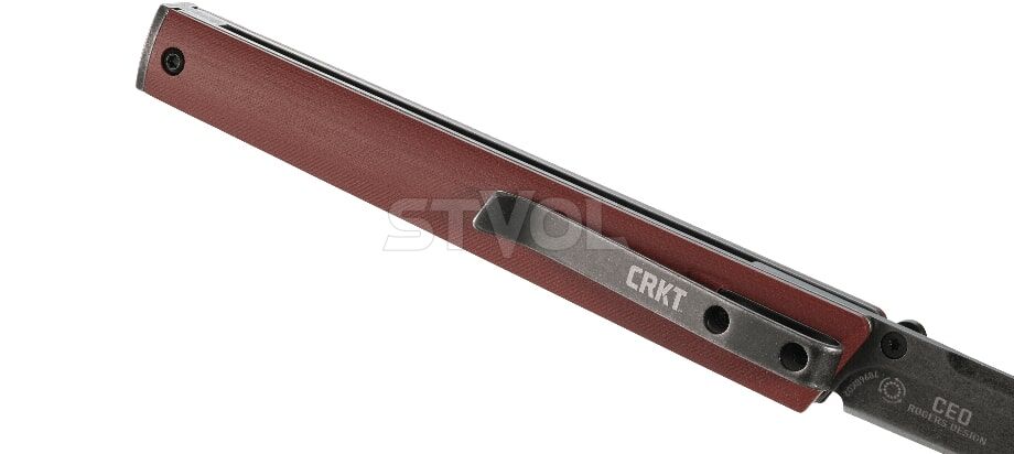 Нож CRKT "CEO", шпенёк, burgundy, D2 Фото 4