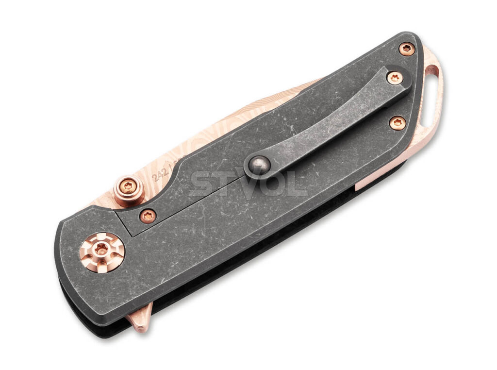Нож Boker "M4 Sherman Damast Rose Gold" Фото 2