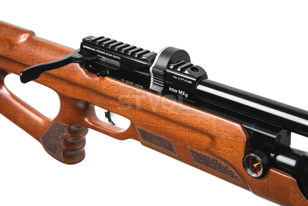 Пневматична Редукторна PCP гвинтівка  Aselkon MX9 Sniper Wood  кал. 4.5 фото 4