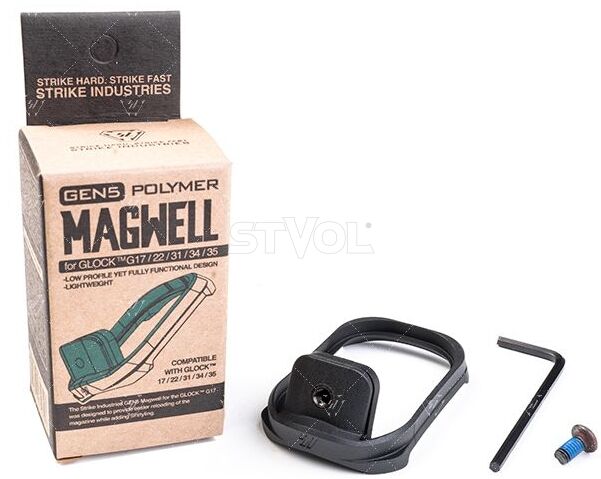 Збільшувач шахти магазина Magwell для Glock G5 17/22/31/34/35/45 фото