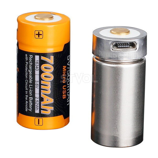 ARB-L16-700UP Акумулятор 16340 Fenix 700 UP mAh Li-ion micro usb зарядка Фото 3