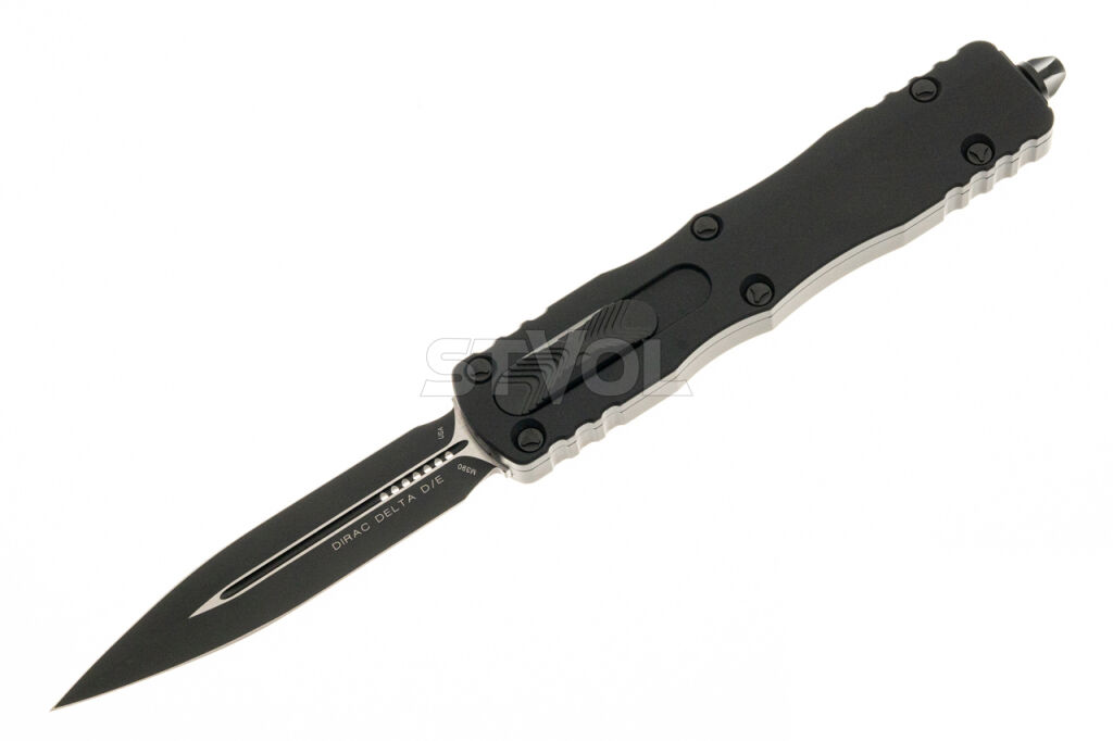 Ніж Microtech Dirac Delta D/E OTF, чорний клинок, чорне руків'я фото