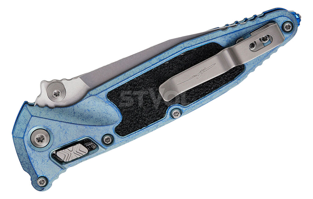 Ніж Microtech  Socom Ram-Lok Spear Marfione Select Ice Blue Ti Textured фото 4