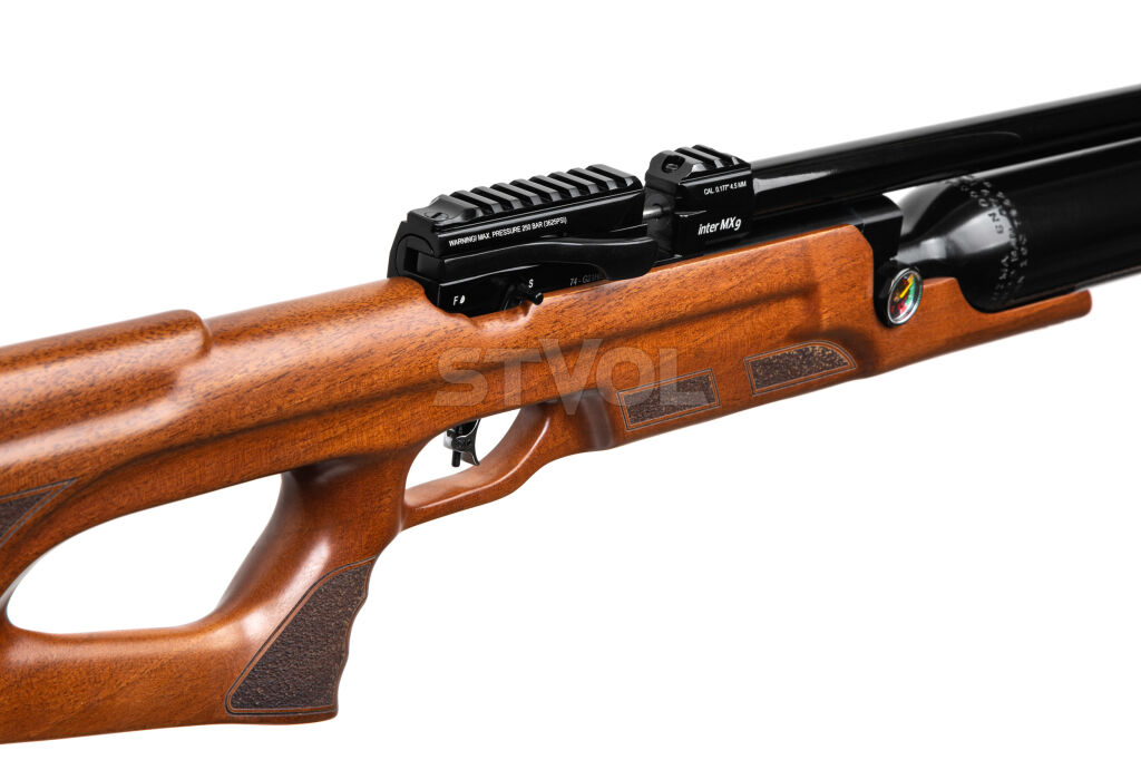Пневматична Редукторна PCP гвинтівка  Aselkon MX9 Sniper Wood  кал. 4.5 фото 3