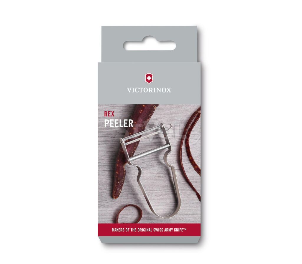 Овощечистка Victorinox REX Steel, сталева, одностороння гладка РК фото 5