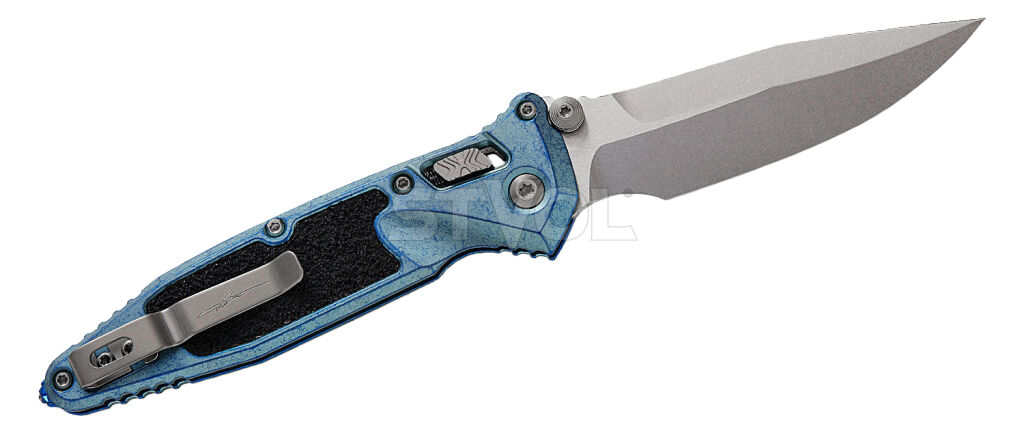 Ніж Microtech  Socom Ram-Lok Spear Marfione Select Ice Blue Ti Textured фото 2