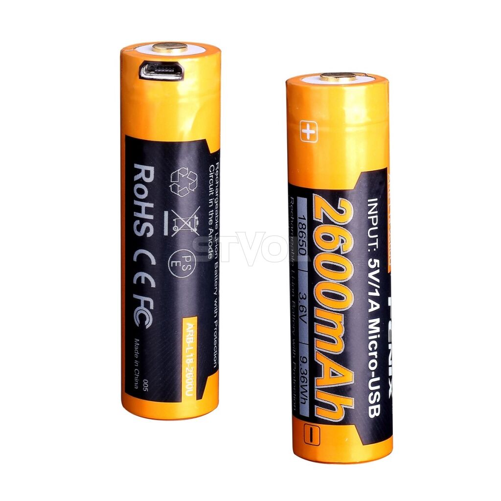 ARB-L18-2600U Акумулятор 18650 Fenix (2600 mAh) Li-ion micro usb зарядка Фото 5