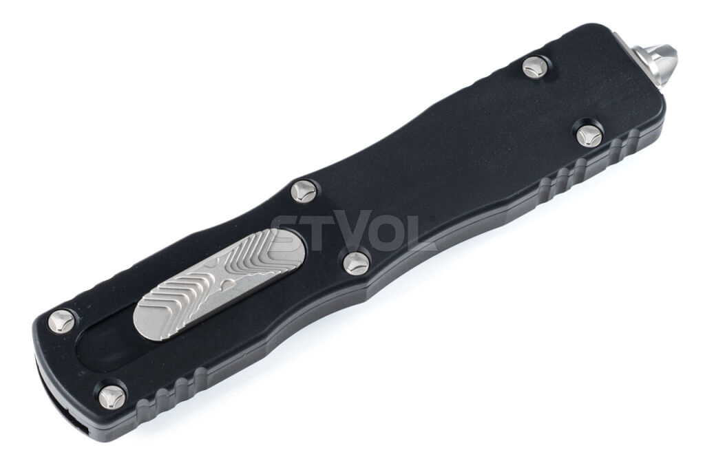 Ніж Microtech Dirac Delta D/E OTF, stonewash клинок, чорне руків'я фото 4
