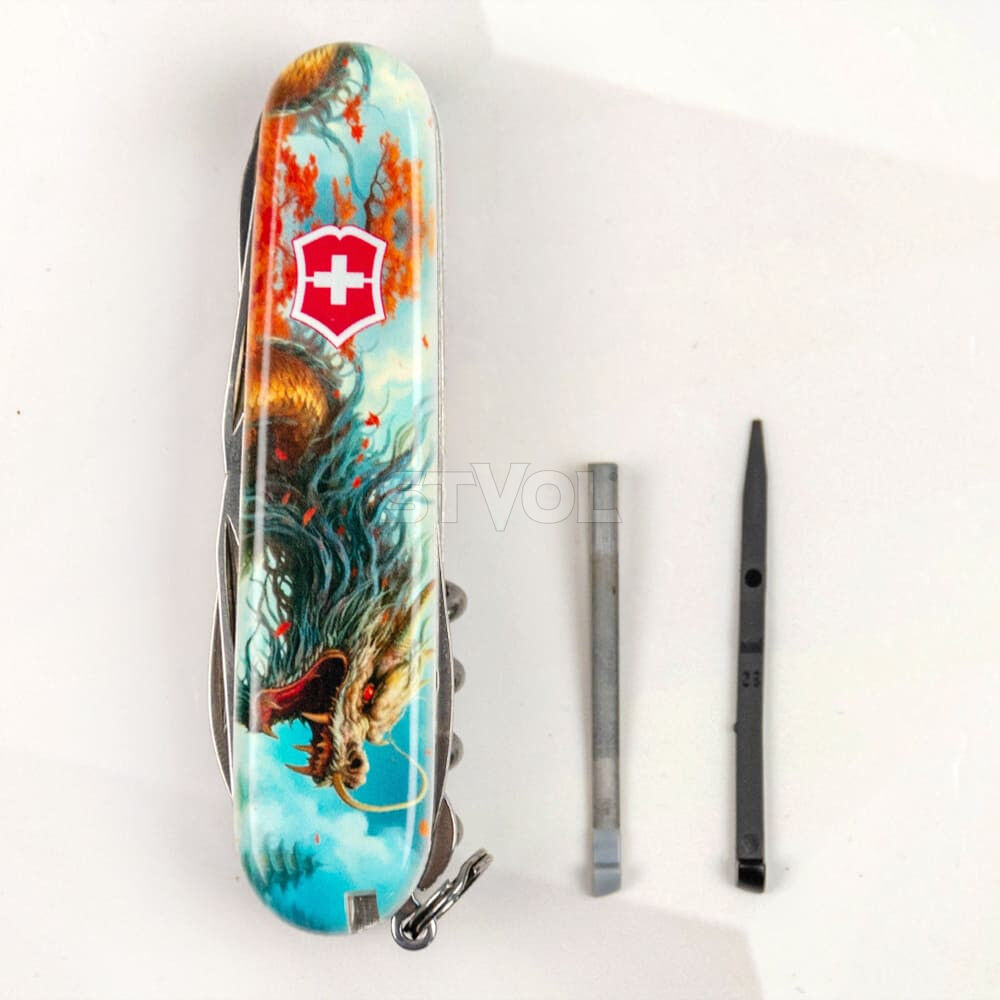 Ніж Victorinox Swiss Army Huntsman Zodiac Бойовий дракон фото 4