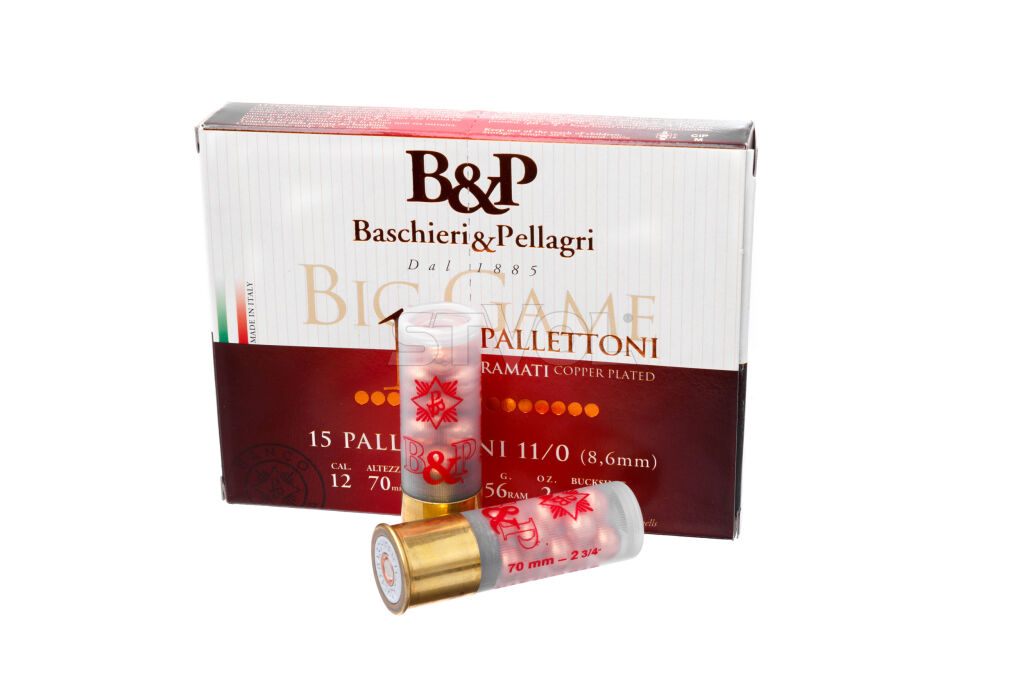 Картеч B&P BIG GAME PALLETTONI (15P)  к.12/20N/70 №11/0, 10/100шт 56гр фото