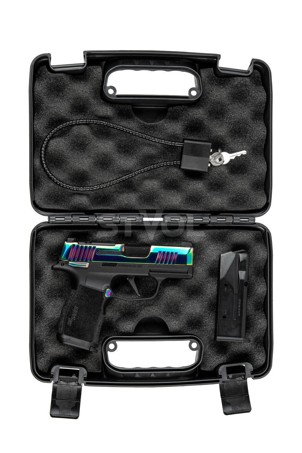 Пістолет спортивний Sig Sauer P365X 9MM, 3.1IN, RAINBOW & BLK, (2) 12RD STEEL MAG, MS, OR фото 9