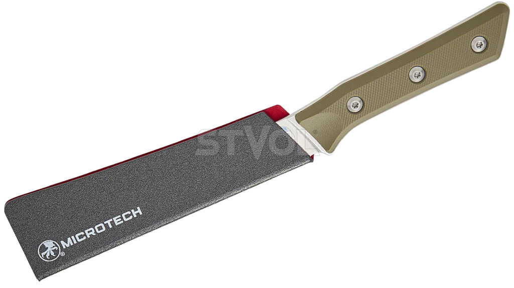 Обробний кухонний ніж Microtech Boning 6.125" Stonewash  OD Green G-10 фото 3
