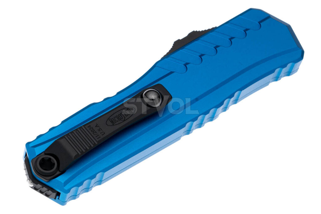 Ніж Microtech Cypher II D/E OTF, чорний клинок, блакитне руків'я фото 4