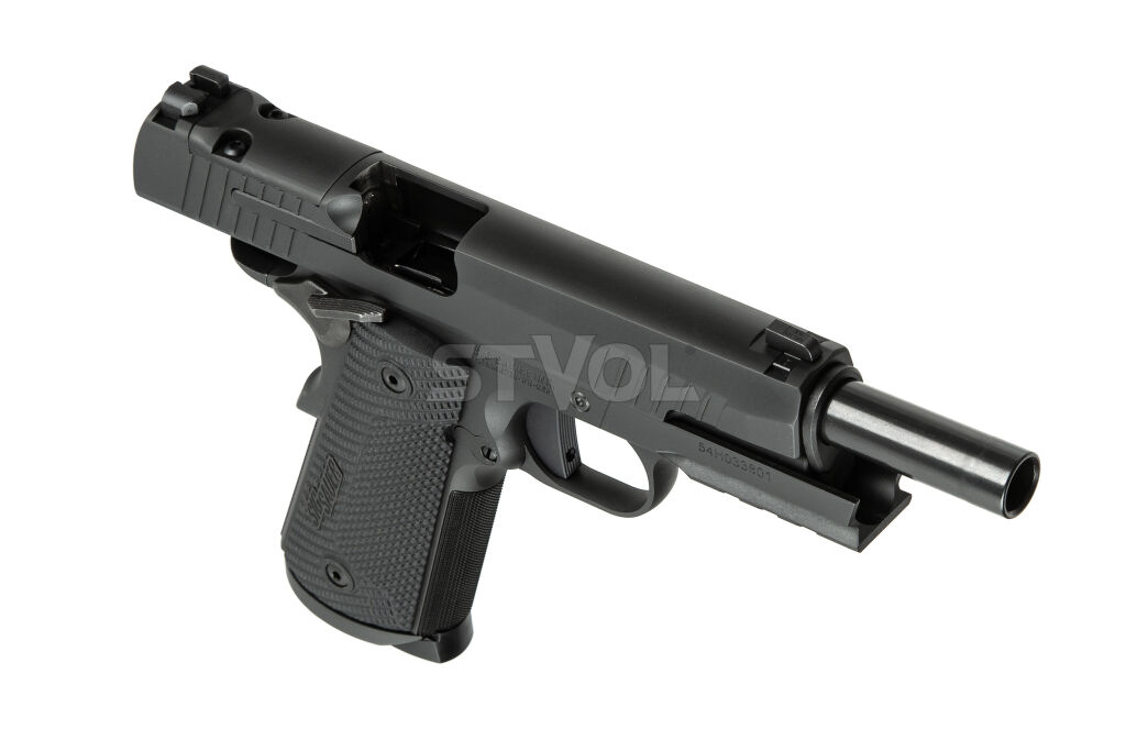Пістолет спортивний Sig Sauer 1911, 45 AUTO, 5IN, X-SERIES, BLK, G10, (2) 8RD STEEL MAG, OR фото 5
