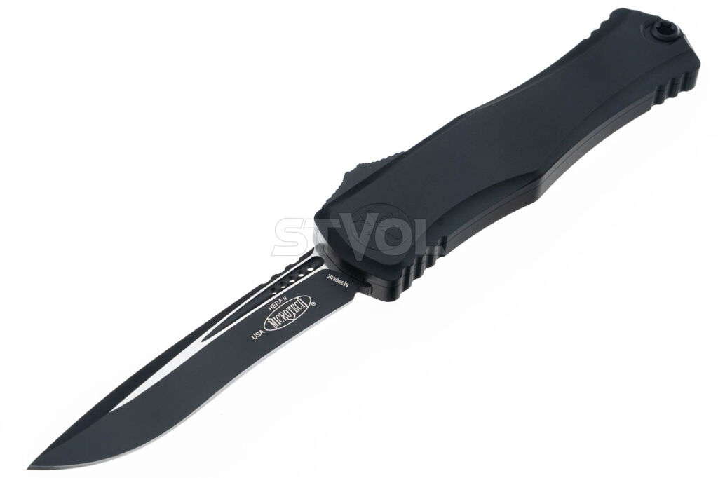 Ніж Microtech Hera II OTF, recurve tactical, чорний фото