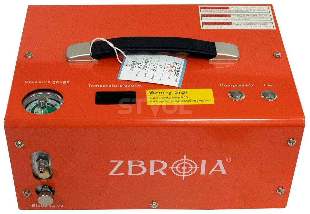 Z9.6.082 Компрессор высокого давления ZBROIA Portair S PCP 300 Bar (12v/110v/220v) Фото 3