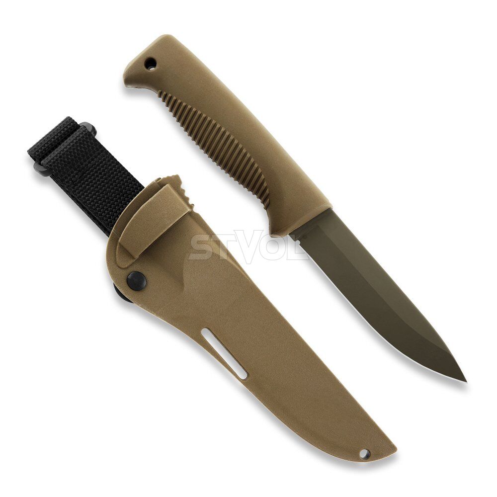 Ніж Peltonen M07, покриття cerakote FDE, coyote, coyote композитний чохол фото