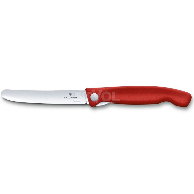 Ніж кухонний складний Victorinox SwissClassic 11 см, заокруглений, червоний, блістер фото 5