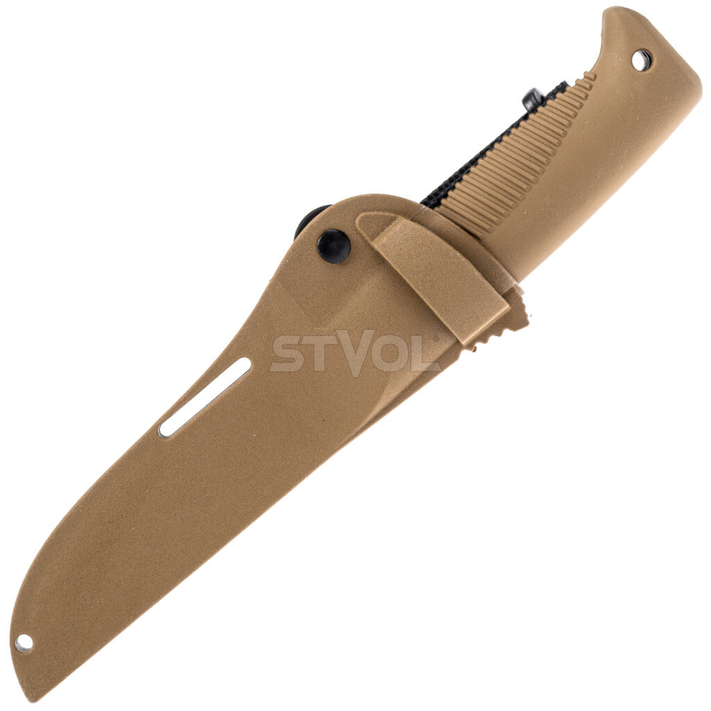 Ніж Peltonen M07, покриття PTFE Teflon, coyote, coyote композитний чохол фото 5