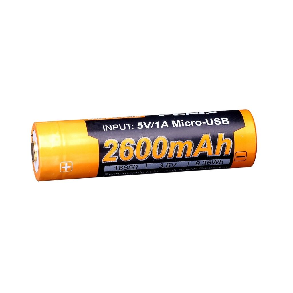 ARB-L18-2600U Акумулятор 18650 Fenix (2600 mAh) Li-ion micro usb зарядка Фото 3