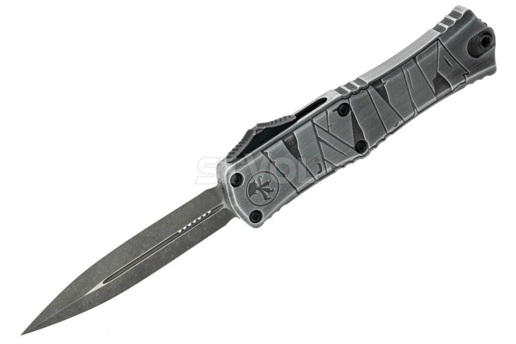 Ніж Microtech Hera II Mini D/E OTF, Signature Brushed Metal Mummy фото