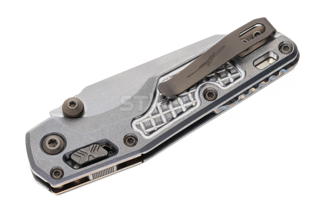 Ніж Microtech MSI Mini Ram-Lok Marfione Select Stnwsh Frag Ti w/ flamed Ti/Br Dbl Vapor фото 5