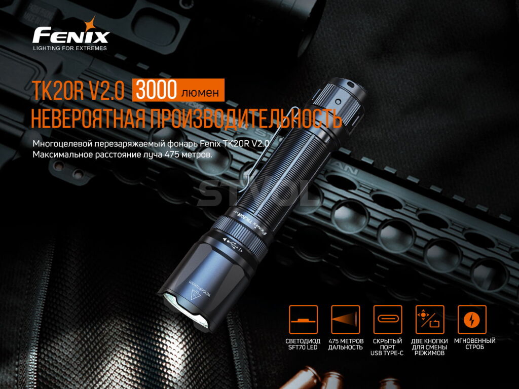 TK20RV20 Ліхтар ручний Fenix TK20R V2.0 фото 5