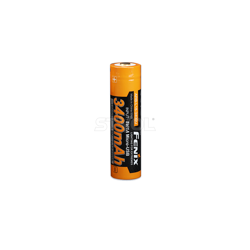 ARB-L18-3400U Акумулятор 18650 Fenix (3400 mAh) micro usb зарядка фото 2