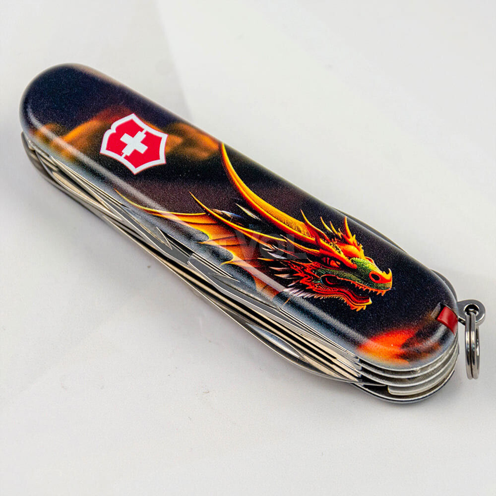 Ніж Victorinox Swiss Army Huntsman Zodiac Фантастичний дракон фото 2