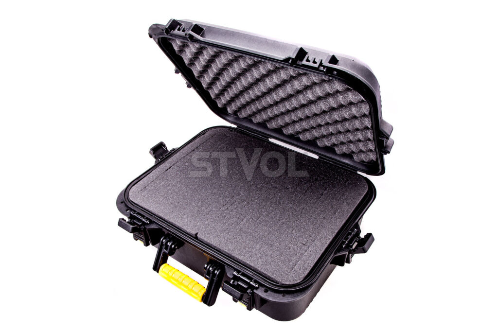 Кейс Plano AW XL для пистолета и аксессуаров, черный/желтые замки Фото 5
