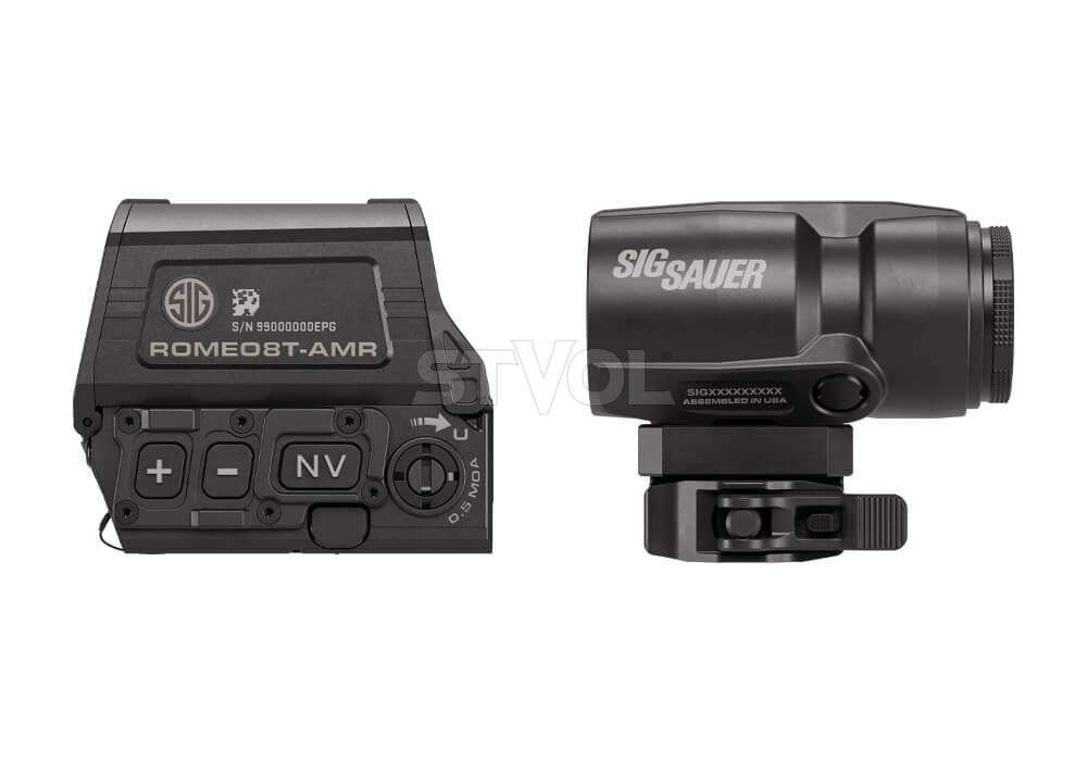 Комплект Sig Optics коллиматор ROMEO8T-AMR 1X40  і магніфер JULIET3T-AMR 3X22MM фото 2