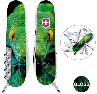 Ніж Victorinox Swiss Army Huntsman Zodiac Зелена дерев'яна змія фото 3