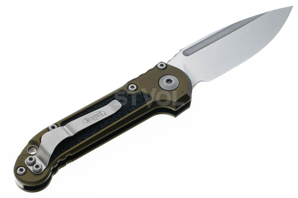 Нож Microtech L.U.D.T. S/E Gen III,  stonewash клинок, руків'я  OD Green фото 2