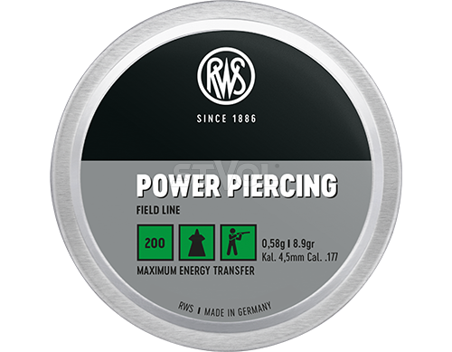 Пульки RWS PowerPiercing 0,58 гр.200 шт кал.4,5 мм