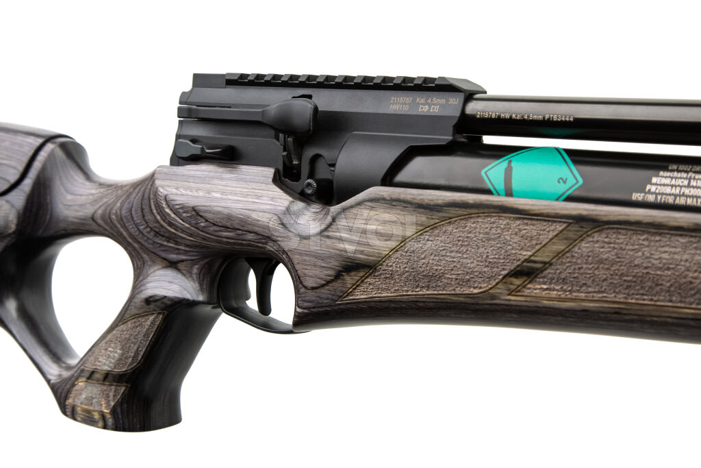 Пневматическая редукторная РСР винтовка Weihrauch HW 110 T Thumbole Laminated stock кал. 4,5 Фото 7