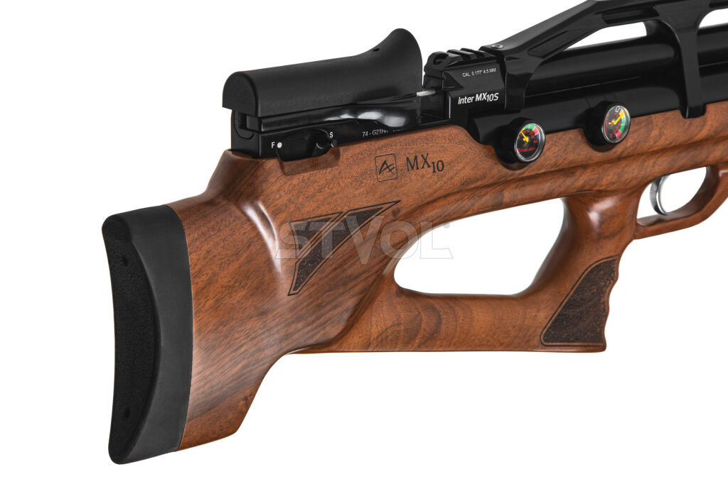 Пневматическая Редукторная PCP винтовка  Aselkon MX10-S Wood  кал. 4.5 дерево Фото 6