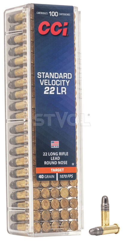 Патрон нарезной CCI Standart Velocity 22LR, LRN 40GR (2,6 г)