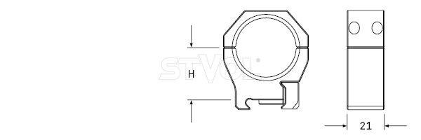 Кольца AUDERE PSR™ Gen2  Diam 34mm H37 Фото 3