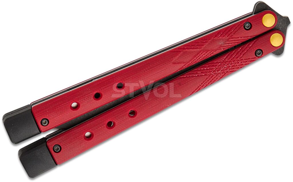 Нож Benchmade "Necron", balisong, ruby red G10 Фото 4
