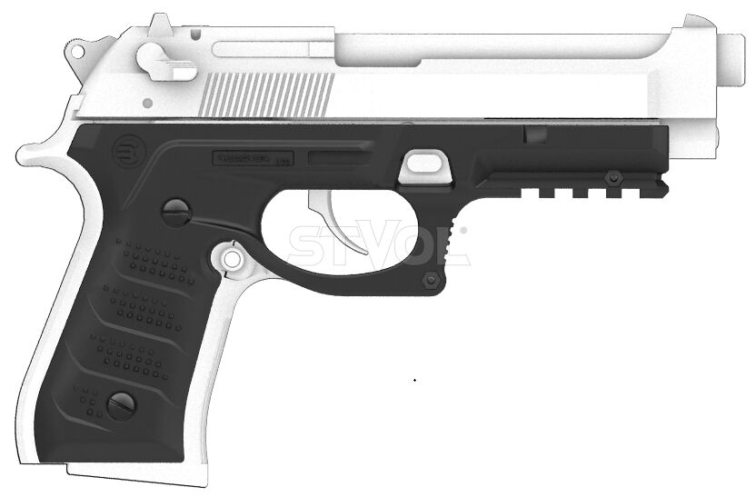 BC2-01 Корпус з планкою Пікатінні Recover Tactical для Beretta 92 фото