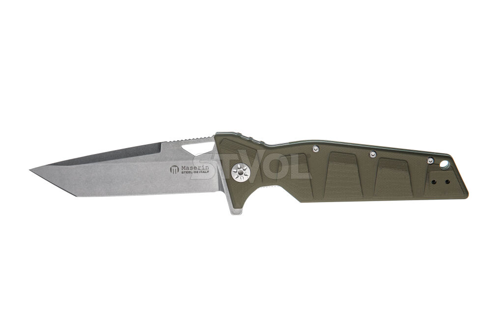 Нож Maserin Artiglio, D2, G10, зеленый