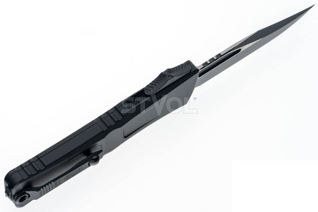 Ніж Microtech Combat Troodon Gen III OTF, bowie tactical, чорний фото 3