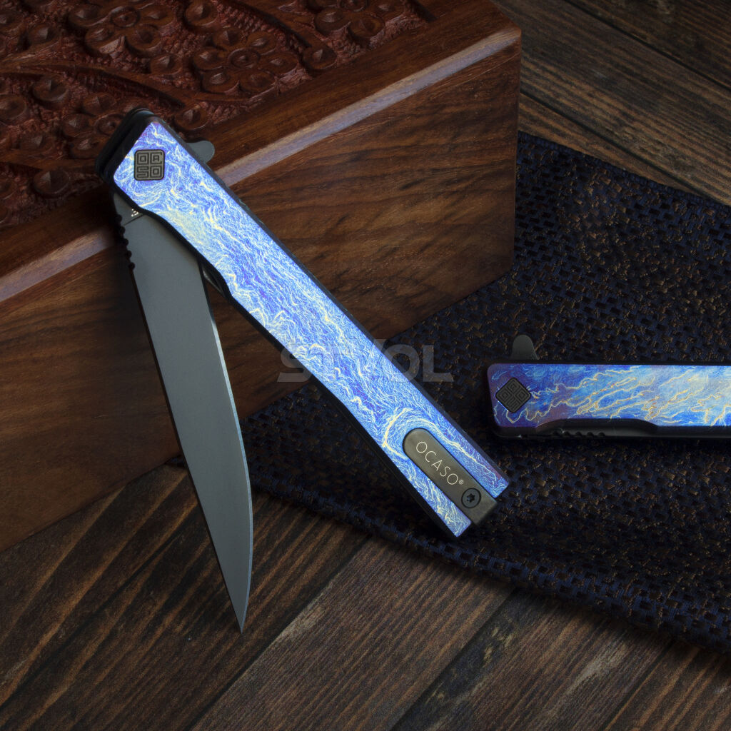 Ніж Ocaso "Solstice", Anodized titanium, Black фото 4