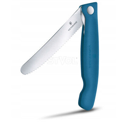 Ніж кухонний складний Victorinox SwissClassic 11 см, заокруглений, синій фото 3